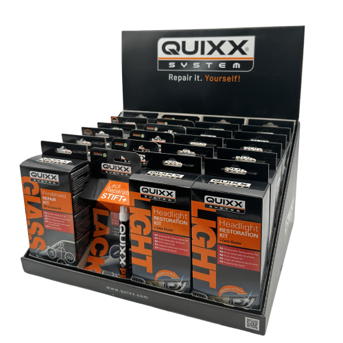 QUIXX DISPLAY STAND STOCKED - 3 PRODUCTS