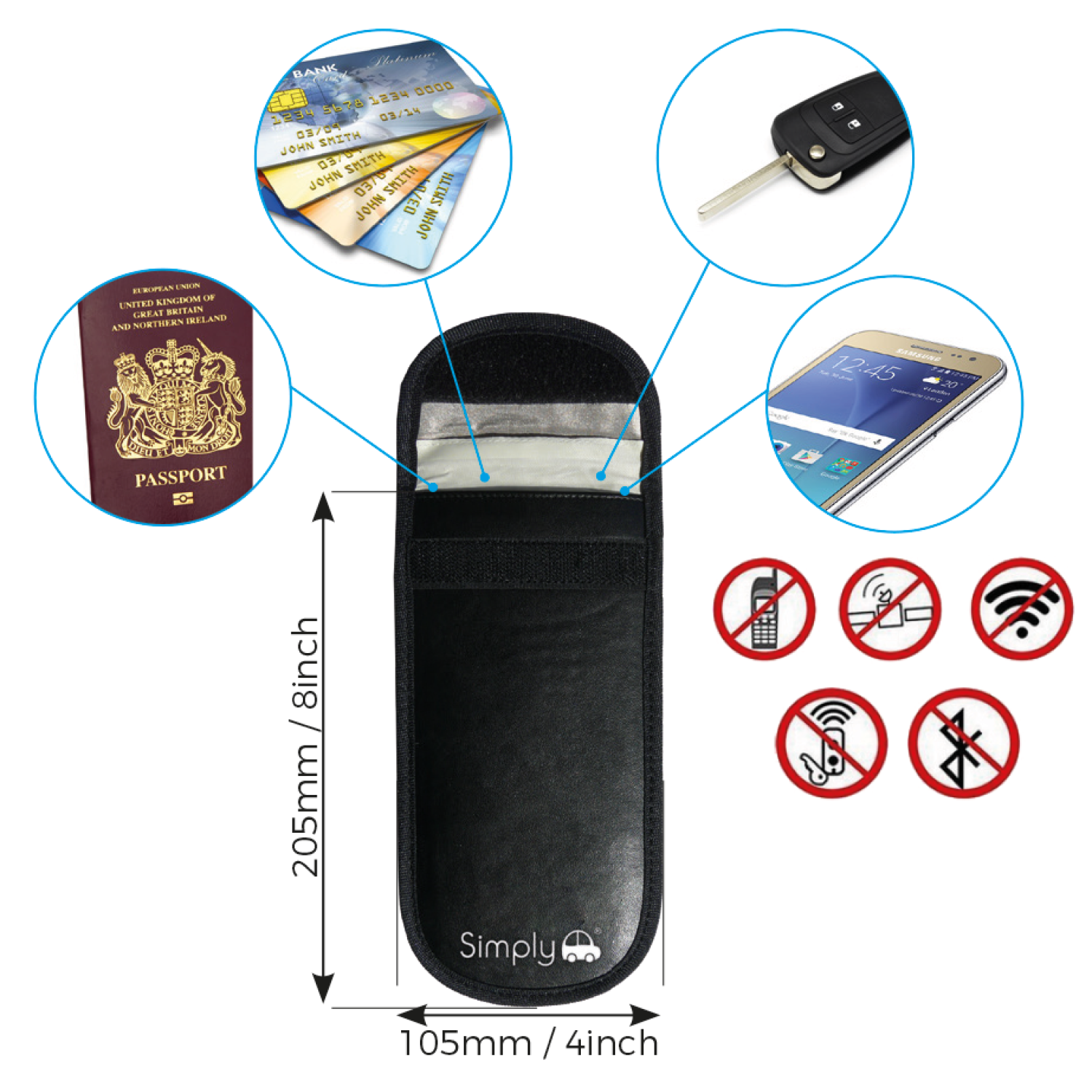 Simply Auto RFID KEY & PHONE BLOCKER - RFID01