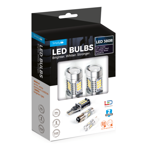 S38021RLED380 21LED RED BOXED