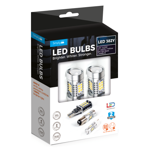 S38221YLED382 21LED YELLOW BOXED