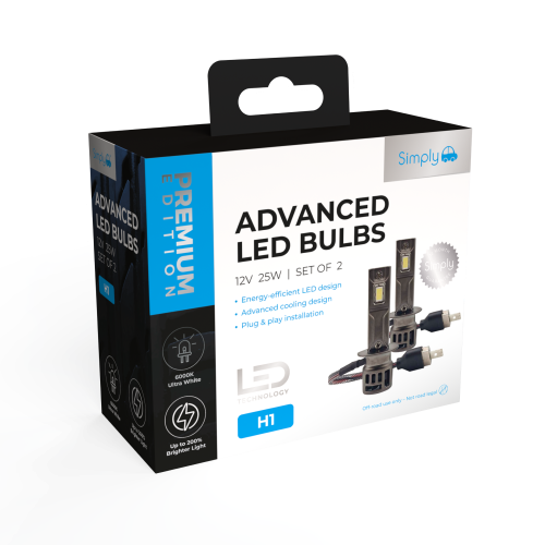 Twin H1 LED Headlight Bulbs