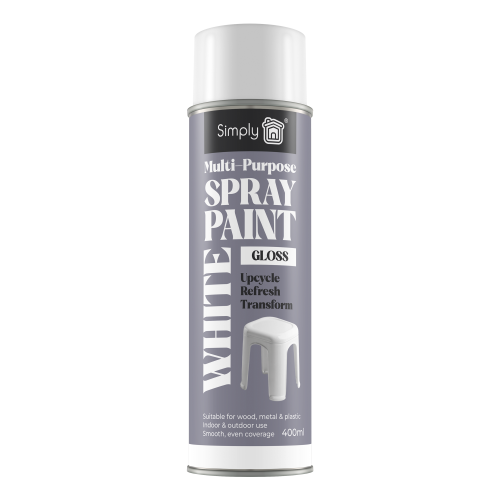 MULTIPURPOSE SPRAY PAINT WHITE GLOSS 400ML