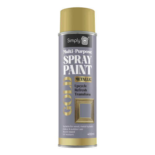 MULTIPURPOSE SPRAY PAINT METALLIC GOLD 400ML