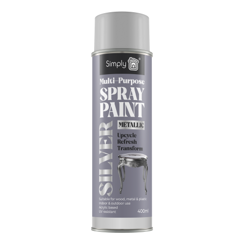 MULTIPURPOSE SPRAY PAINT METALLIC SILVER 400ML