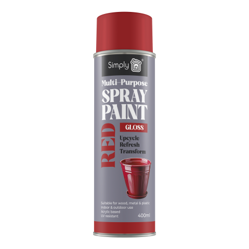 MULTIPURPOSE SPRAY PAINT RED GLOSS 400ML