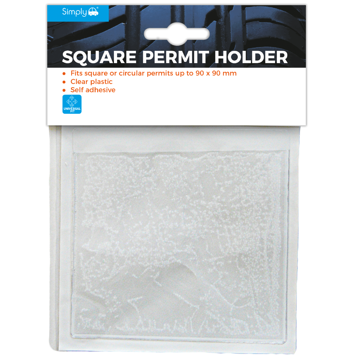 Simply Auto SQUARE PERMIT HOLDER 90MMX90MM - SPH01