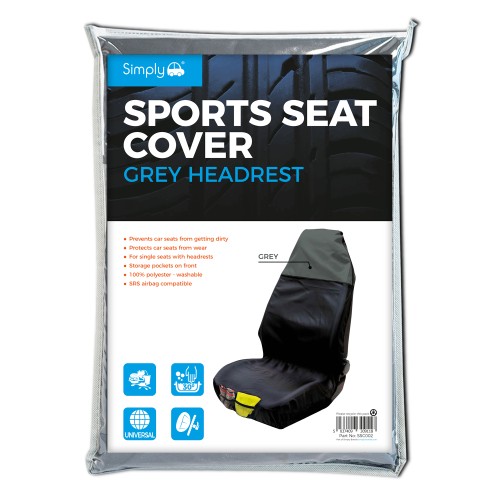 SPORTS SEAT COVER GREY