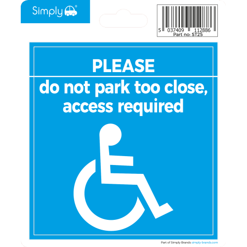 PLEASE LEAVE ACCESS DISABLED ADHESIVE STICKER