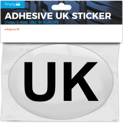 OVAL UK ADHESIVE STICKER