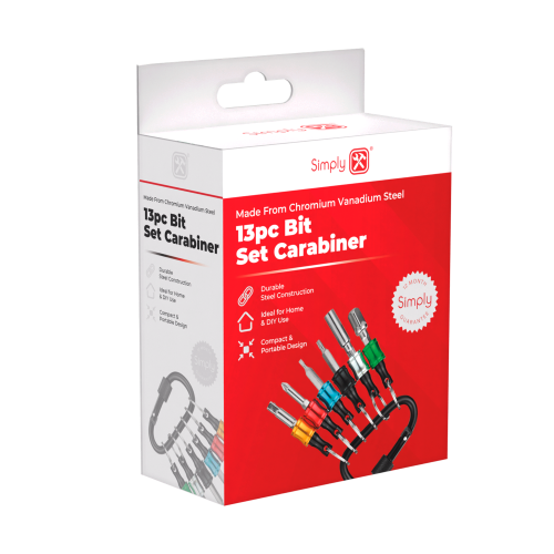 13-Piece Bit Set Carabiner
