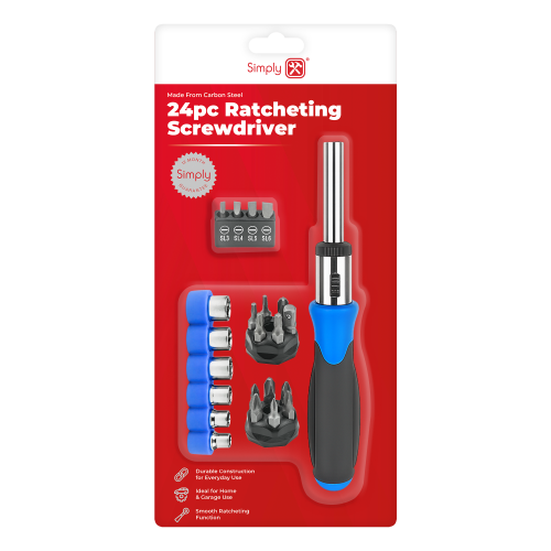 24-PIECE RATCHETING BIT & SOCKET SET