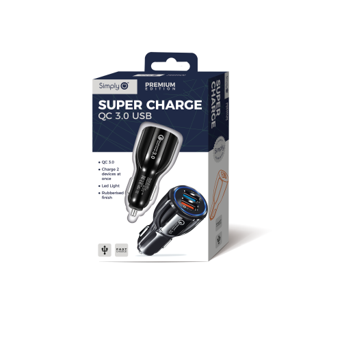 SUPER CHARGE USB 1*QC3.0 1*1AMP