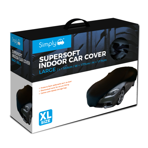 'XL' SUPERSOFT INDOOR CAR COVER BLACK