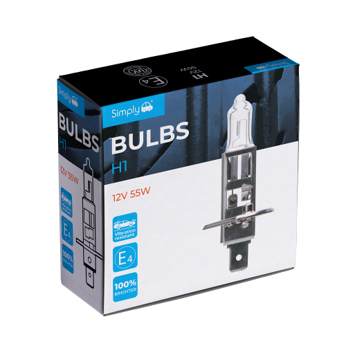 H1 100% BRIGHTER HEADLIGHT BULBS PAIR