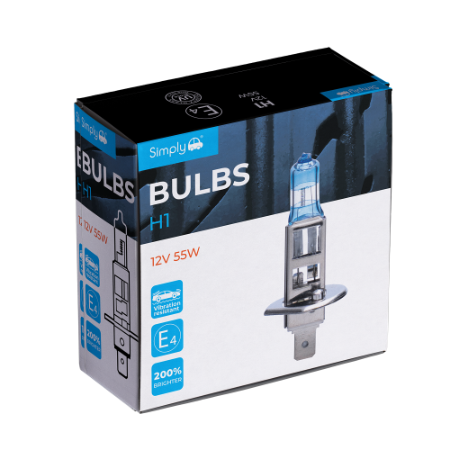 H1 200% BRIGHTER HEADLIGHT BULBS PAIR