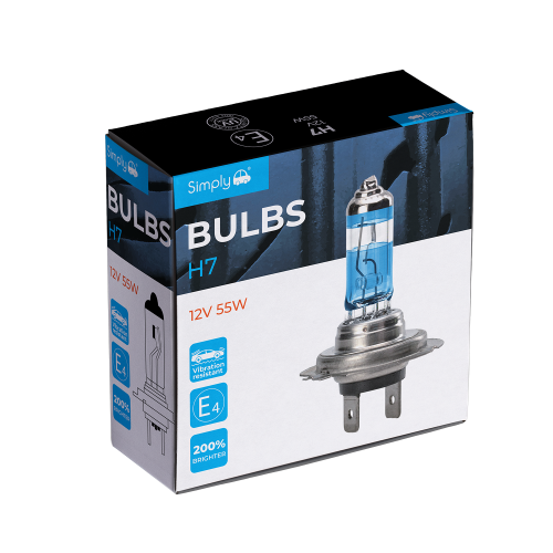 H7 200% BRIGHTER HEADLIGHT BULBS PAIR