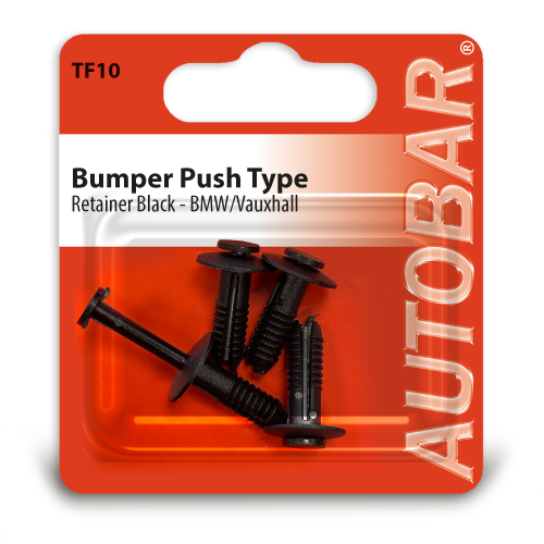 BUMPER PUSH TYPE RETAINER BLACK - BMW/VAUXHALL