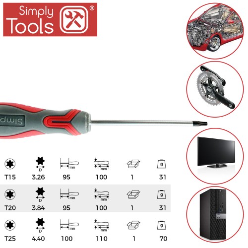 Simply Tools TORX SCREWDRIVER T15 TORX15