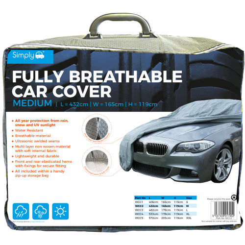 'M' BREATHABLE CAR COVER