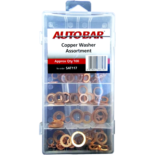 ASSORTED COPPER WASHERS X 100