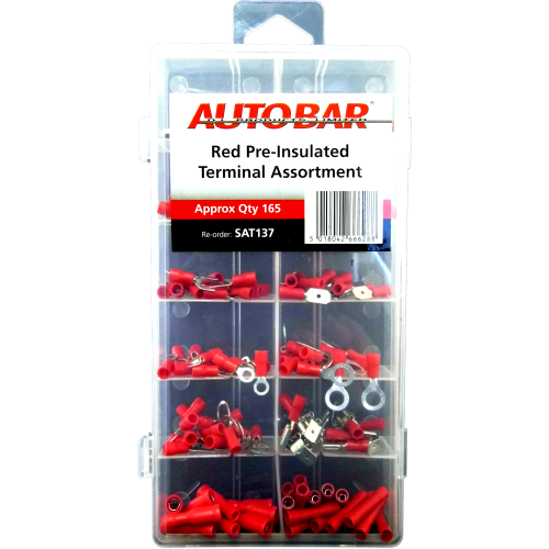 ASSORTED RED PRE INSULATED TERMINALS X 165